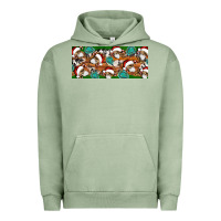 Pigment Oil Green Santa skeleton christmas Urban Hoodie - Artiststas