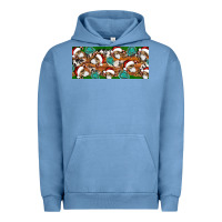 Pigment Pebble Blue Santa skeleton christmas Urban Hoodie - Artiststas