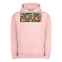 Pigment Salmon Santa skeleton christmas Urban Hoodie - Artiststas