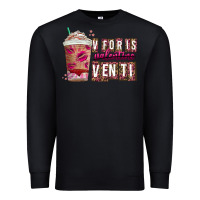 Black V For is Valentine Venti Premium Sweatshirt - CowhideDigitalArt