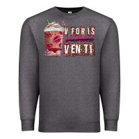 Charcoal Heather V For is Valentine Venti Premium Sweatshirt - CowhideDigitalArt