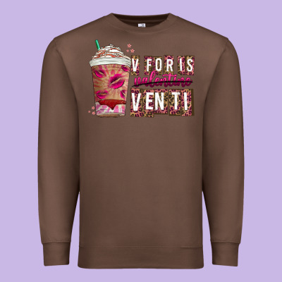 V For Is Valentine Venti Premium Sweatshirt Designed By Cowhidedigitalart
