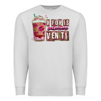 Dove Grey V For is Valentine Venti Premium Sweatshirt - CowhideDigitalArt