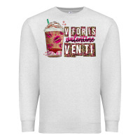 Oatmeal Heather V For is Valentine Venti Premium Sweatshirt - CowhideDigitalArt