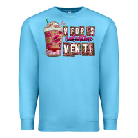 Ocean Blue V For is Valentine Venti Premium Sweatshirt - CowhideDigitalArt