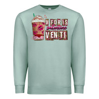 Seafoam V For is Valentine Venti Premium Sweatshirt - CowhideDigitalArt