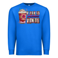 True Royal V For is Valentine Venti Premium Sweatshirt - CowhideDigitalArt