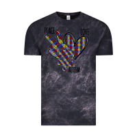 Cloud Black Peace Love Autism Vintage Tee - Bettercallsaul