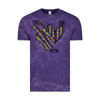 Cloud Purple Peace Love Autism Vintage Tee - Bettercallsaul