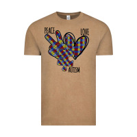 Vintage Coffee Peace Love Autism Vintage Tee - Bettercallsaul