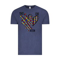 Vintage Denim Peace Love Autism Vintage Tee - Bettercallsaul