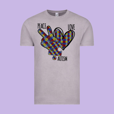 Peace Love Autism Vintage Tee Designed By Bettercallsaul