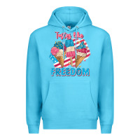 Ocean Blue Tastes like freedom 4th of July Premium Hoodie - FaDigitalArtStudio