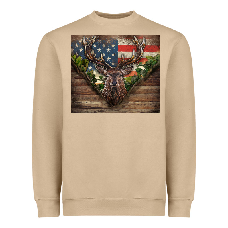 Usa Deer Hunting Heavyweight Sweatshirt by CowGirlArtShop | Teevron