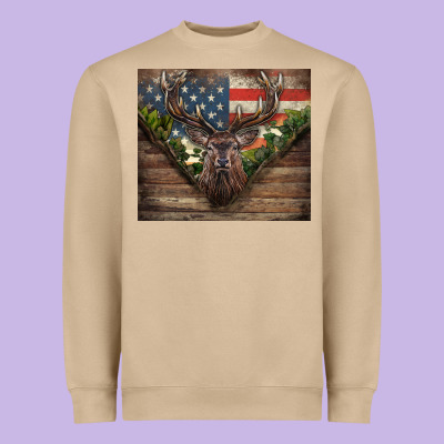 Usa Deer Hunting Heavyweight Sweatshirt Designed By Cowgirlartshop