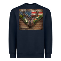 Navy usa deer hunting Heavyweight Sweatshirt - CowGirlArtShop