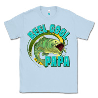 Dusty Blue reel cool papa Classic Tee - Jasminsmagicworld