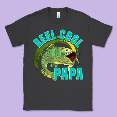 Reel Cool Papa Classic Tee Designed By Jasminsmagicworld