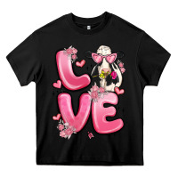Black love cow valentine's day Heavy Core Tee - MaliasSmallBusiness