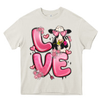 Cream love cow valentine's day Heavy Core Tee - MaliasSmallBusiness