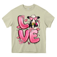 Mossy love cow valentine's day Heavy Core Tee - MaliasSmallBusiness