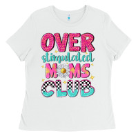 White over stimulated moms club Ladies Tee - NancyCooperArtShop