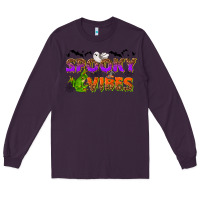 Plum Spooky vibes Long Sleeve Tee - NancyCooperArtShop
