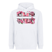 White breast cancer emt emergency medical technician Heavyweight Hoodie - LillyAllenDesigns