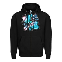 Black American gemstone Zipper Hoodie - FaDigitalArtStudio