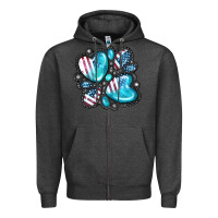 Charcoal Heather American gemstone Zipper Hoodie - FaDigitalArtStudio