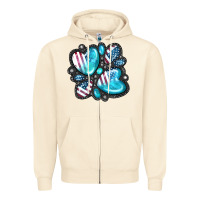 Sandshell American gemstone Zipper Hoodie - FaDigitalArtStudio