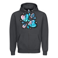 Smoke American gemstone Zipper Hoodie - FaDigitalArtStudio