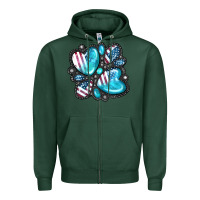 Sports Green American gemstone Zipper Hoodie - FaDigitalArtStudio