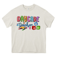 Cream daycare teacher Heavy Core Tee - MaliasSmallBusiness