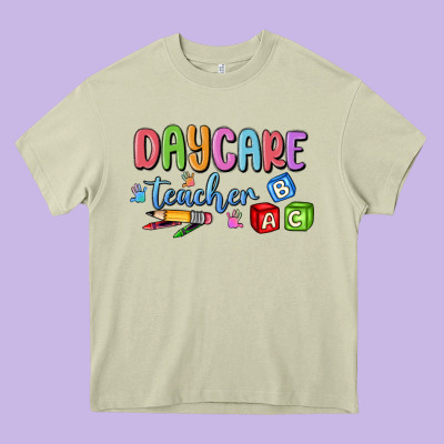 Daycare Teacher Heavy Core Tee Designed By Maliassmallbusiness