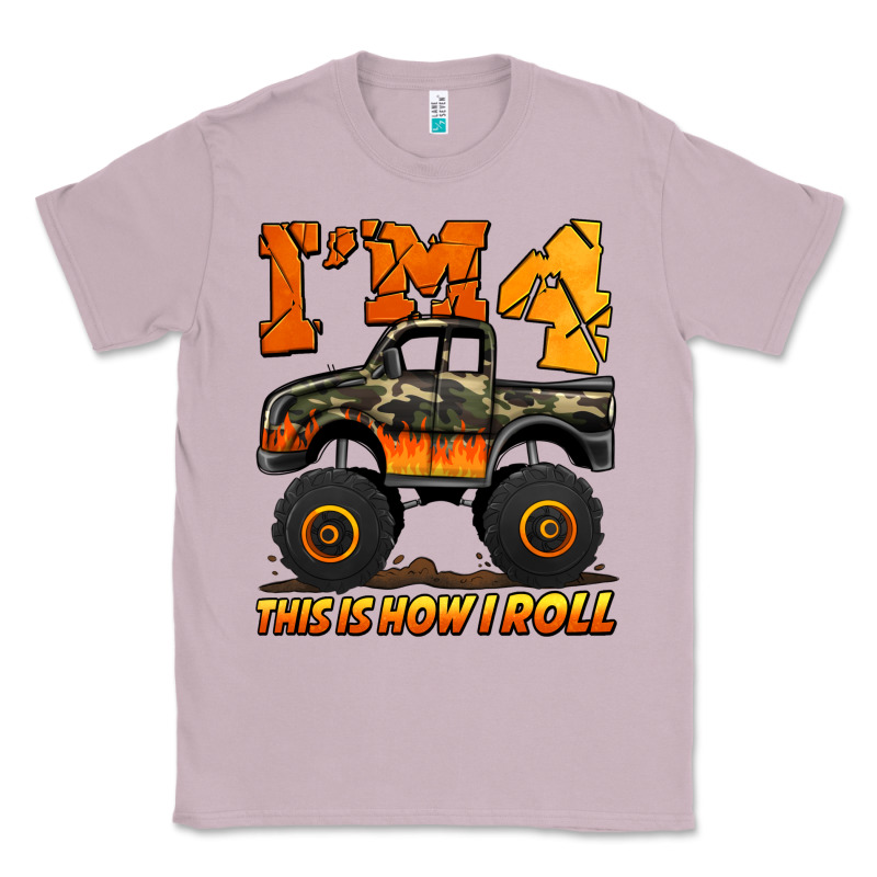 I'm Four This Is How I Roll Monster Truck Birthday Classic Tee by Jasminsmagicworld | Teevron