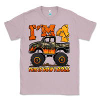 Lilac i'm four this is how i roll monster truck birthday Classic Tee - Jasminsmagicworld
