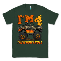 Sports Green i'm four this is how i roll monster truck birthday Classic Tee - Jasminsmagicworld