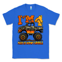 True Royal i'm four this is how i roll monster truck birthday Classic Tee - Jasminsmagicworld