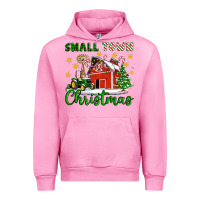 Fuchsia Pink Small Town Christmas Urban Hoodie - Artiststas