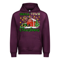 Mauve Wine Small Town Christmas Urban Hoodie - Artiststas