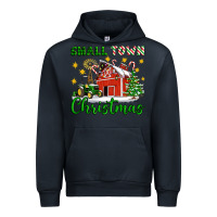 Navy Small Town Christmas Urban Hoodie - Artiststas