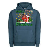 Pigment Midnight Navy Small Town Christmas Urban Hoodie - Artiststas