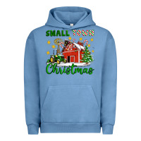 Pigment Pebble Blue Small Town Christmas Urban Hoodie - Artiststas