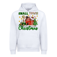 White Small Town Christmas Urban Hoodie - Artiststas