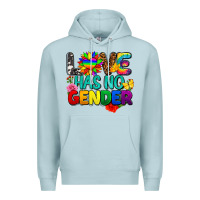 Blue Mist love has no gender pride Premium Hoodie - FaDigitalArtStudio