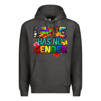 Charcoal Heather love has no gender pride Premium Hoodie - FaDigitalArtStudio