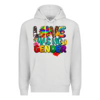 Dove Grey love has no gender pride Premium Hoodie - FaDigitalArtStudio