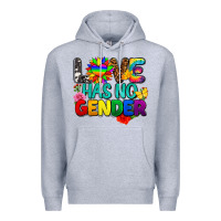Heather Grey love has no gender pride Premium Hoodie - FaDigitalArtStudio