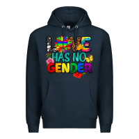 Navy love has no gender pride Premium Hoodie - FaDigitalArtStudio